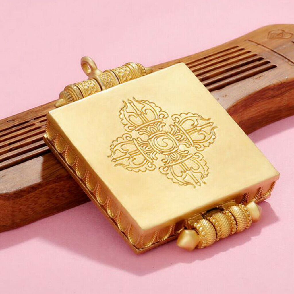 Tibetan Nepal Prayer Square Handmade Pendant Pure Copper Gawu Box Collection