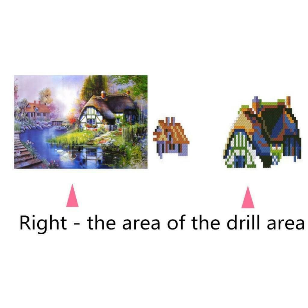 DIY Diamonds Painting Leisurely House Cross Crafts Stitch Kit for Home Decor