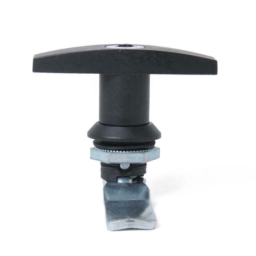 New T-handle Garage Door Lock 77mm Long Shaft Black