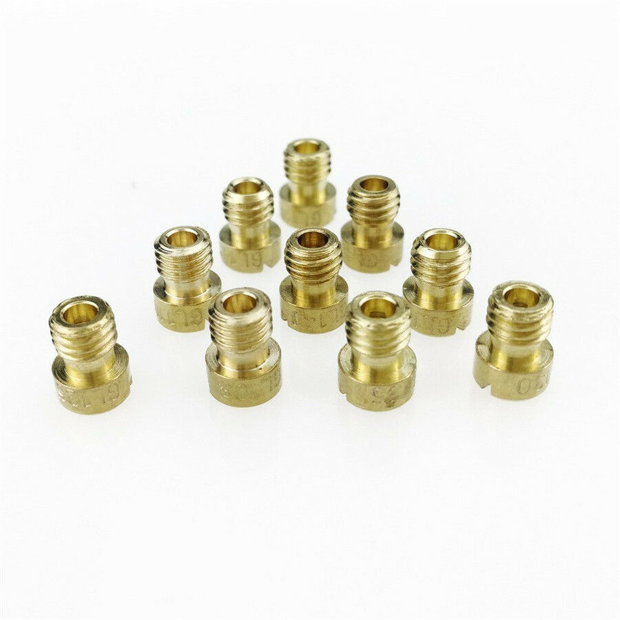 10Pcs M5x0.80 Carburetor Carb Main Jet for GY6 125cc-150cc 152QMI 157QMJ 10Sizes