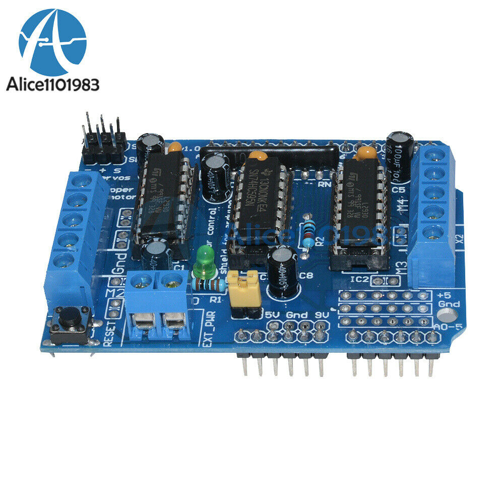Motor Drive Shield Expansion Board L293D For Arduino Duemilanove Mega2560  UNO