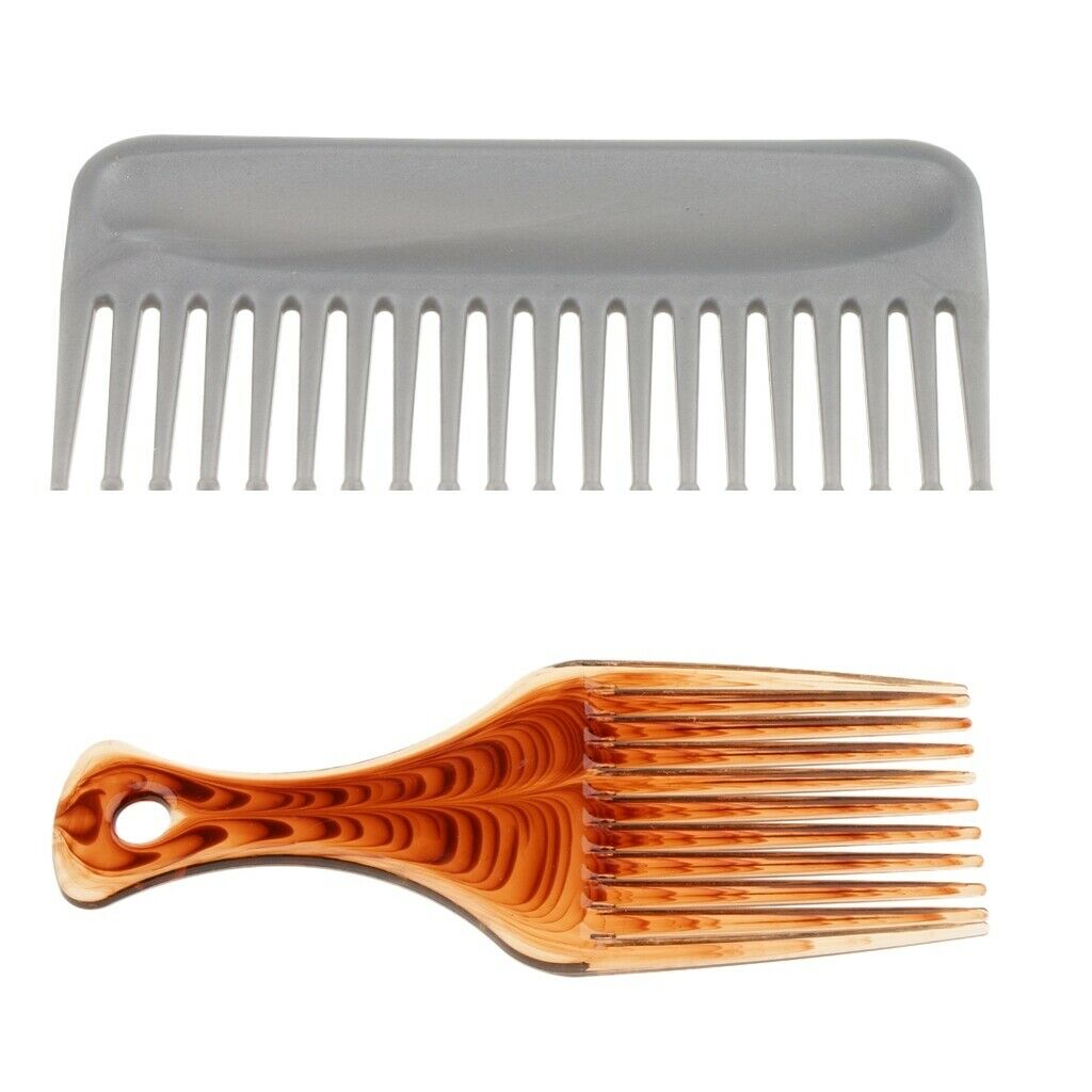 2 Pieces Durable Anti-Static Plastic Hair Comb Use for Hair Coloring