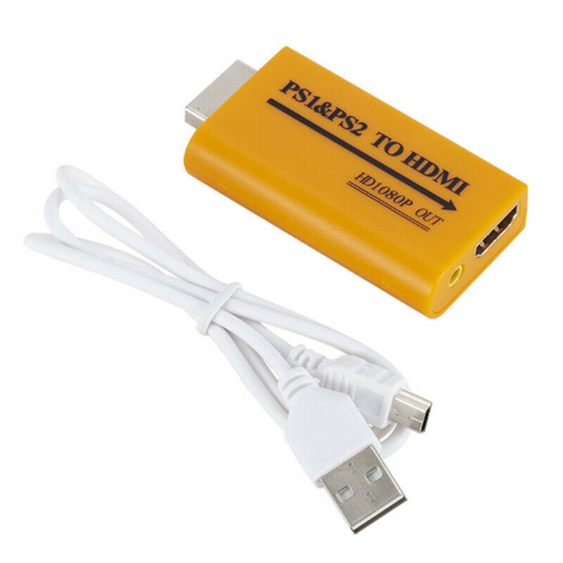 1080P HD PS1/PS2 To HDMI Audio Video Converter Adapter For HDTV Projector.DD