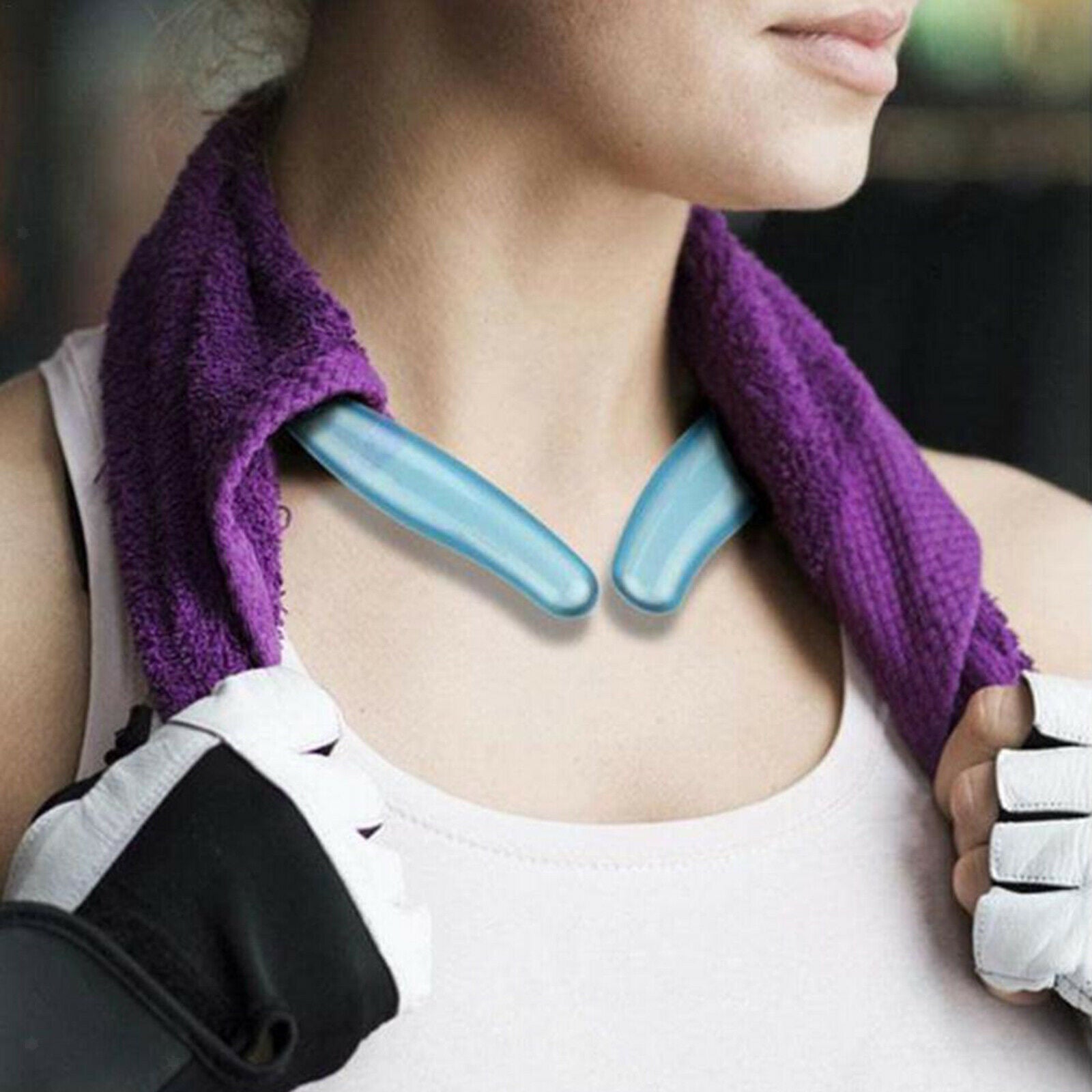 2X Summer Cooling Gel Cold Neck Band Wraps Ice Pillow Relief Lightweight L