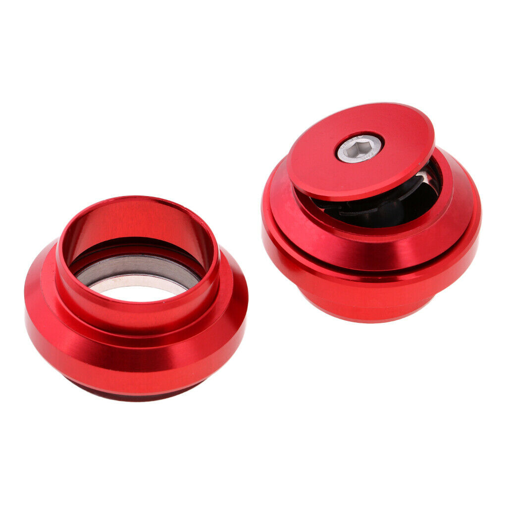 2 Pack 1-1/8inch Bike Headset Ball Headset Road MTB Bike Bearing Headset Red