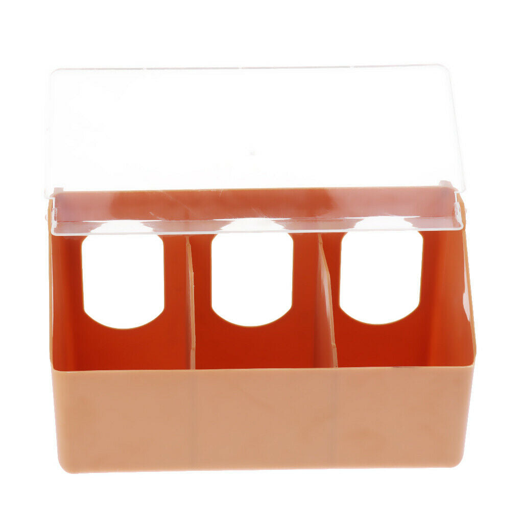 2Pcs Plastic Pigeon Parrot Food Water Bowl Feeder Feed Cage Sand Cup Dish
