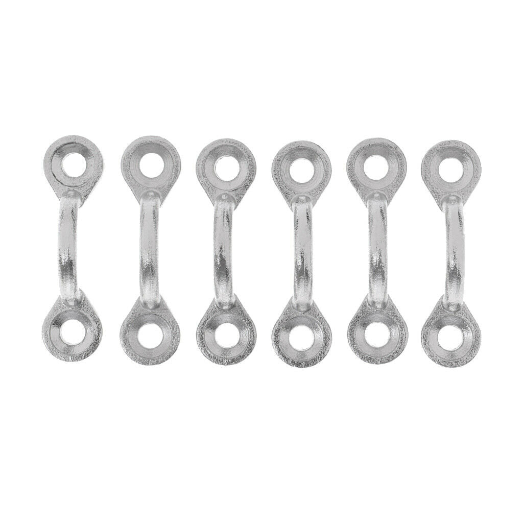 6 Pieces Pads Stainless Steel Eye Straps Wire Eye Strap for Boat