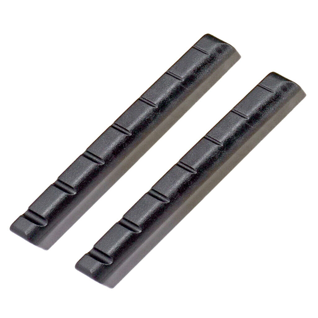 2pcs Black Plastic Split Head Nut Repair For 7 Strings Electric Guitar