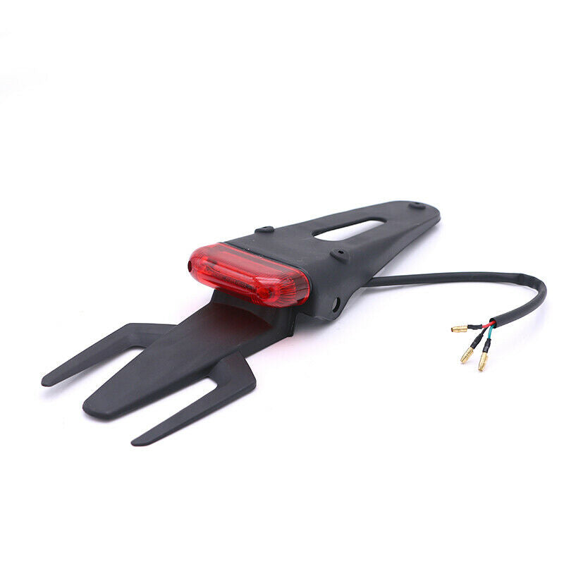 Retro Off-road Dirt Motorcycle Red Trident Style  Rear Fender Brake Tail Light