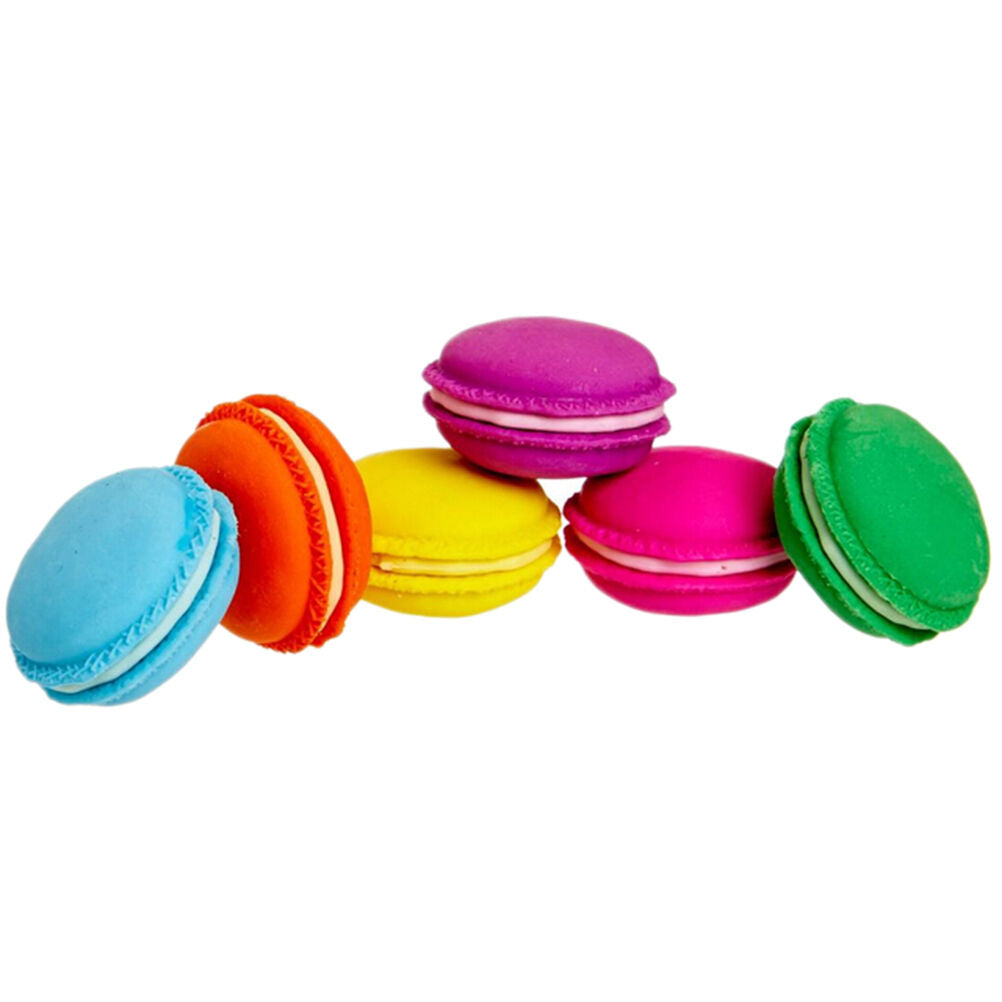 5Pcs Fashion Cute Macarons Colors Rubber Pencil Eraser Sweet Stationery Set BDD