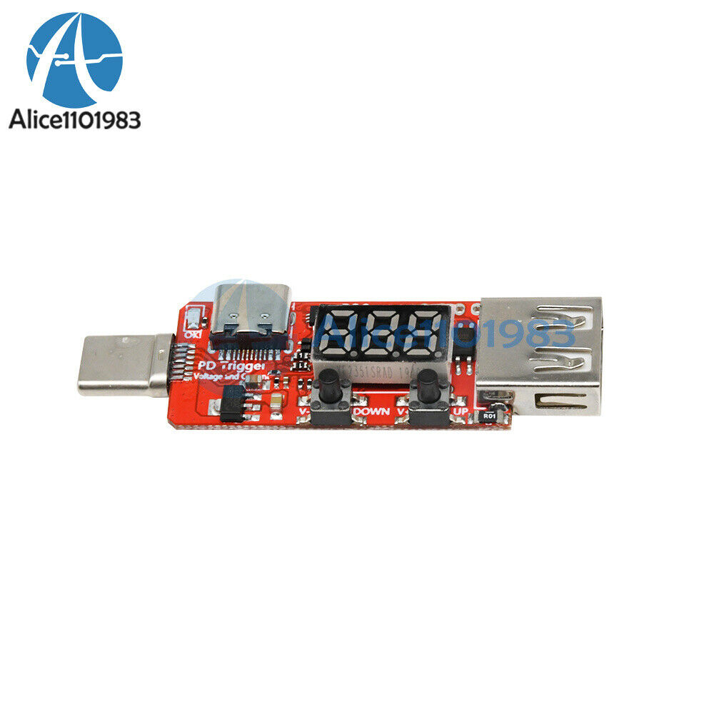 Type-C Fast Charge Digital Display Voltmeter Ammeter Trigger Detector USB PD3.0
