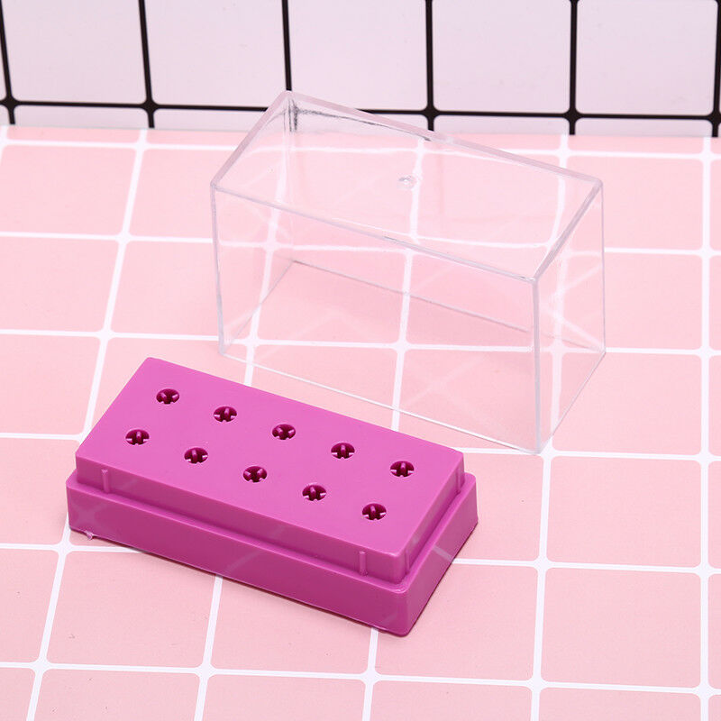 10 holes nail drill bit holder stand displayer organizer nail art manicure J BU