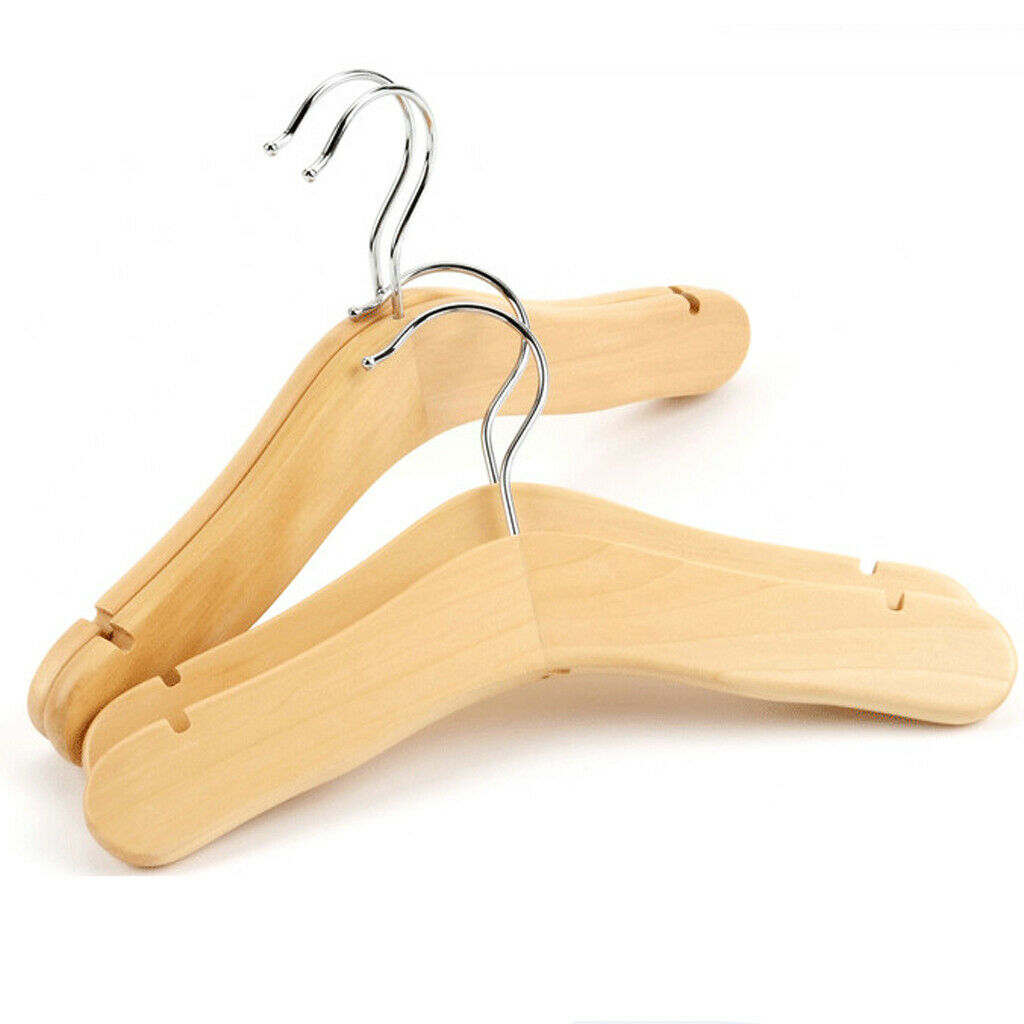 Kids Wood Closet Hook Tie Scarf Organizer Trousers Pants Rack Hanger