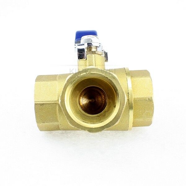 1" Brass 3 Way Ball Valve Full L-Port FemaleThread for Water, Oil, Gas New