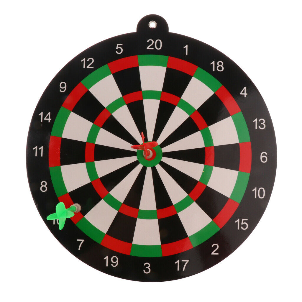 Children's magnetic dart game set with 9.45 inch dartboard and 2 light ones