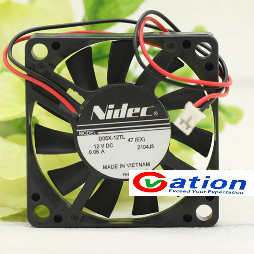 For NIDEC D05X-12TL Super quiet CPU cooling fan DC12V 0.06A 50mm×50mm×10mm 2pin