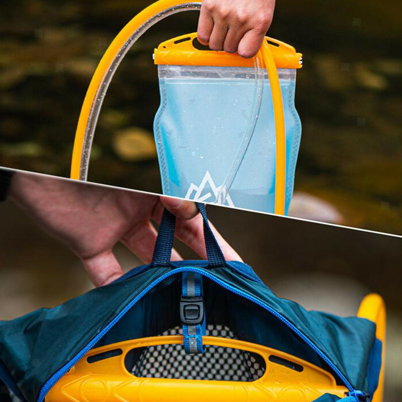 2L Double Hydration Bladder BPA Free Beverage Water Reservoir Cycling Hiking