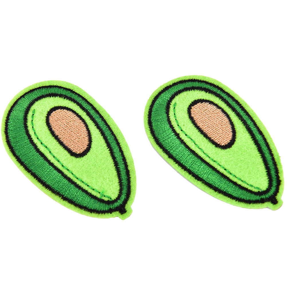 10 pcs avocado patches badge for clothing iron embroidered patch applique .l8