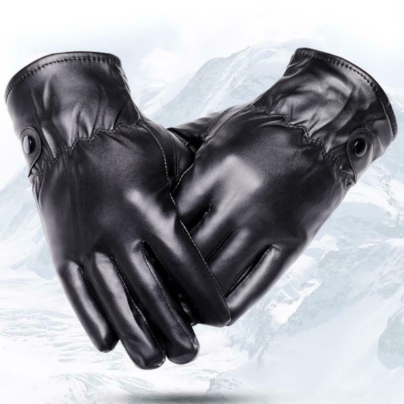 Cycling Skiing Warm Gloves Outdoor Sports Supplies Skidproof Leather Gloves