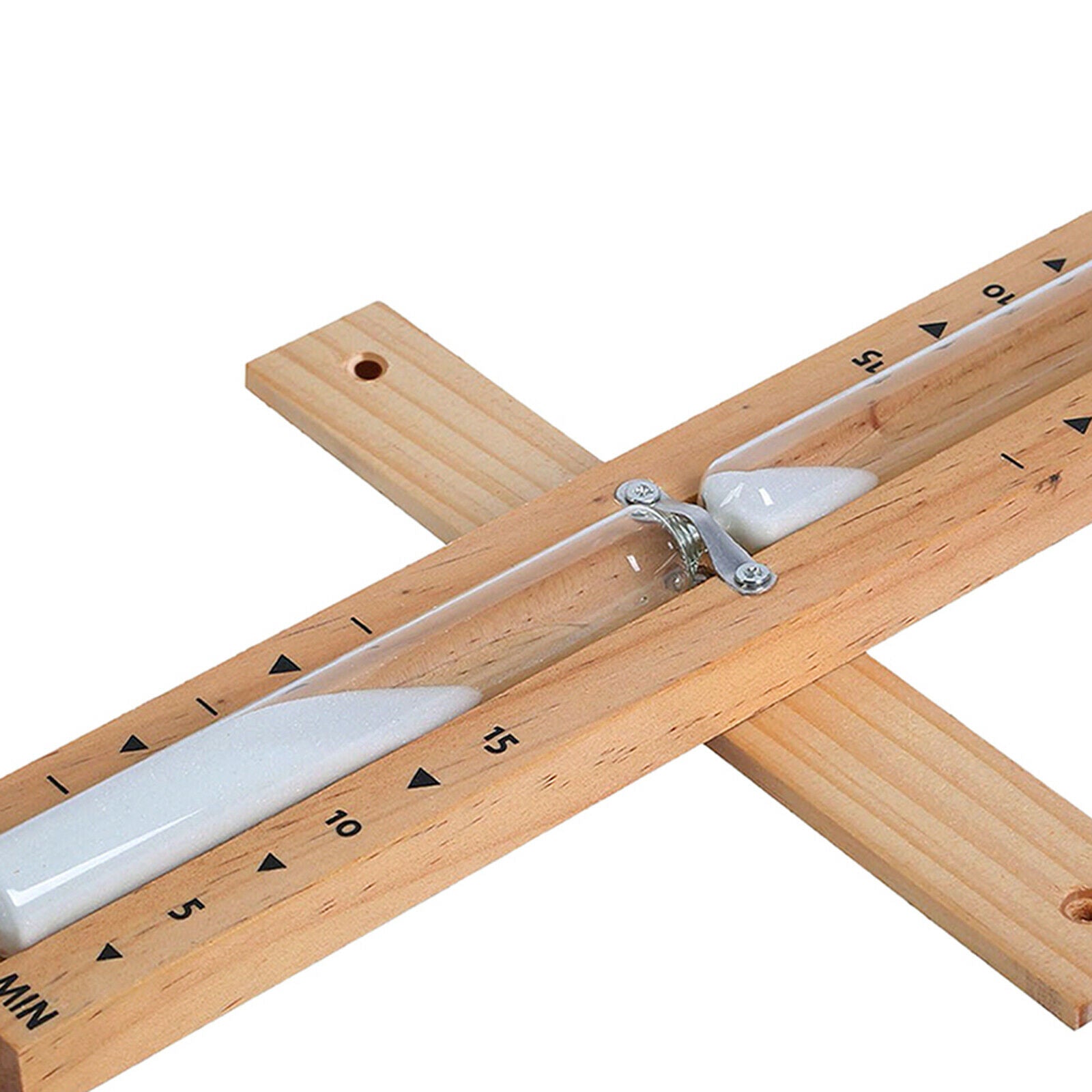 Wall Sauna Timer Sandglass 15 Mins Sand Clock Wood White Sand Hourglass
