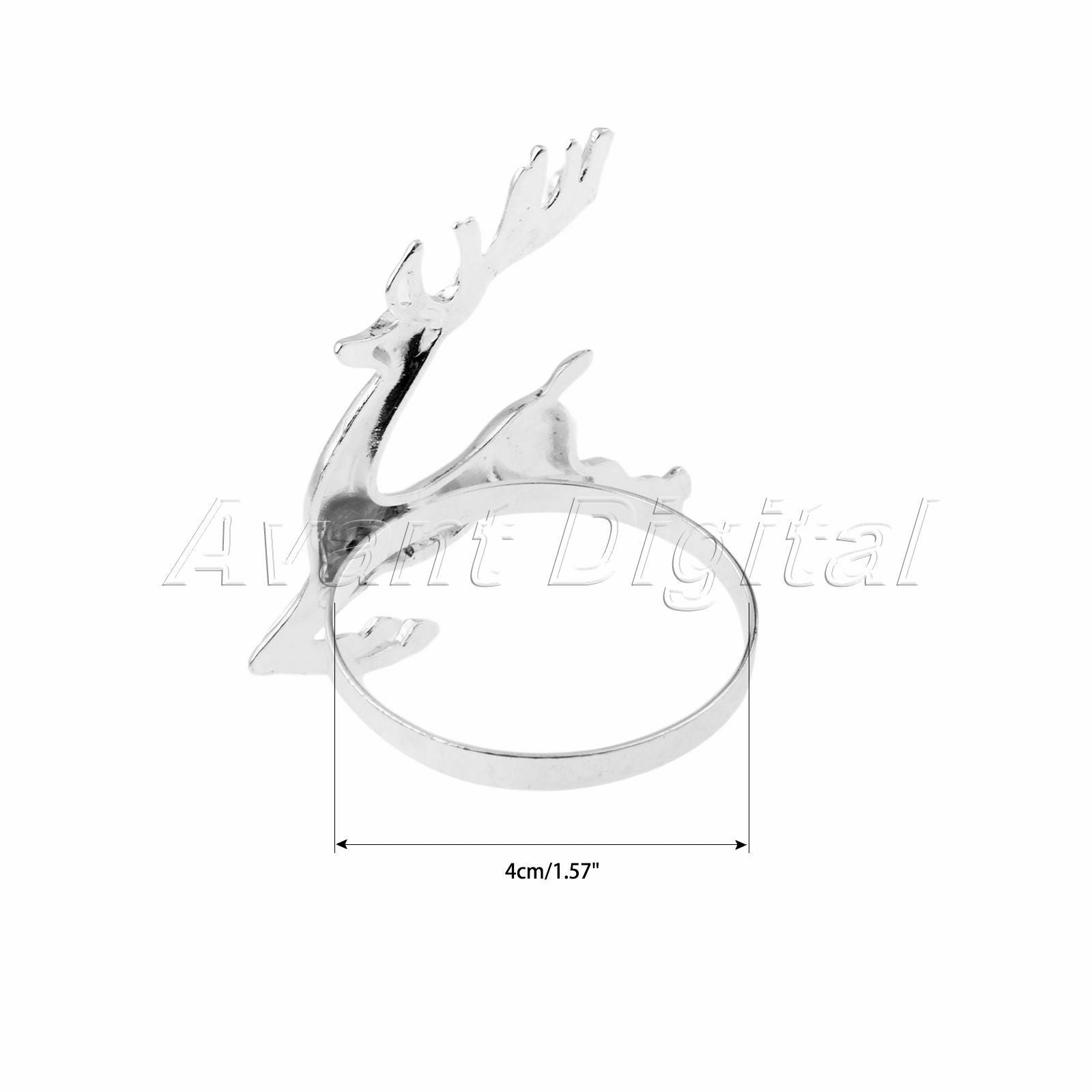 Party Decoration Deer Style Napkin Ring Wedding Table Serviette Holder Buckle 6X