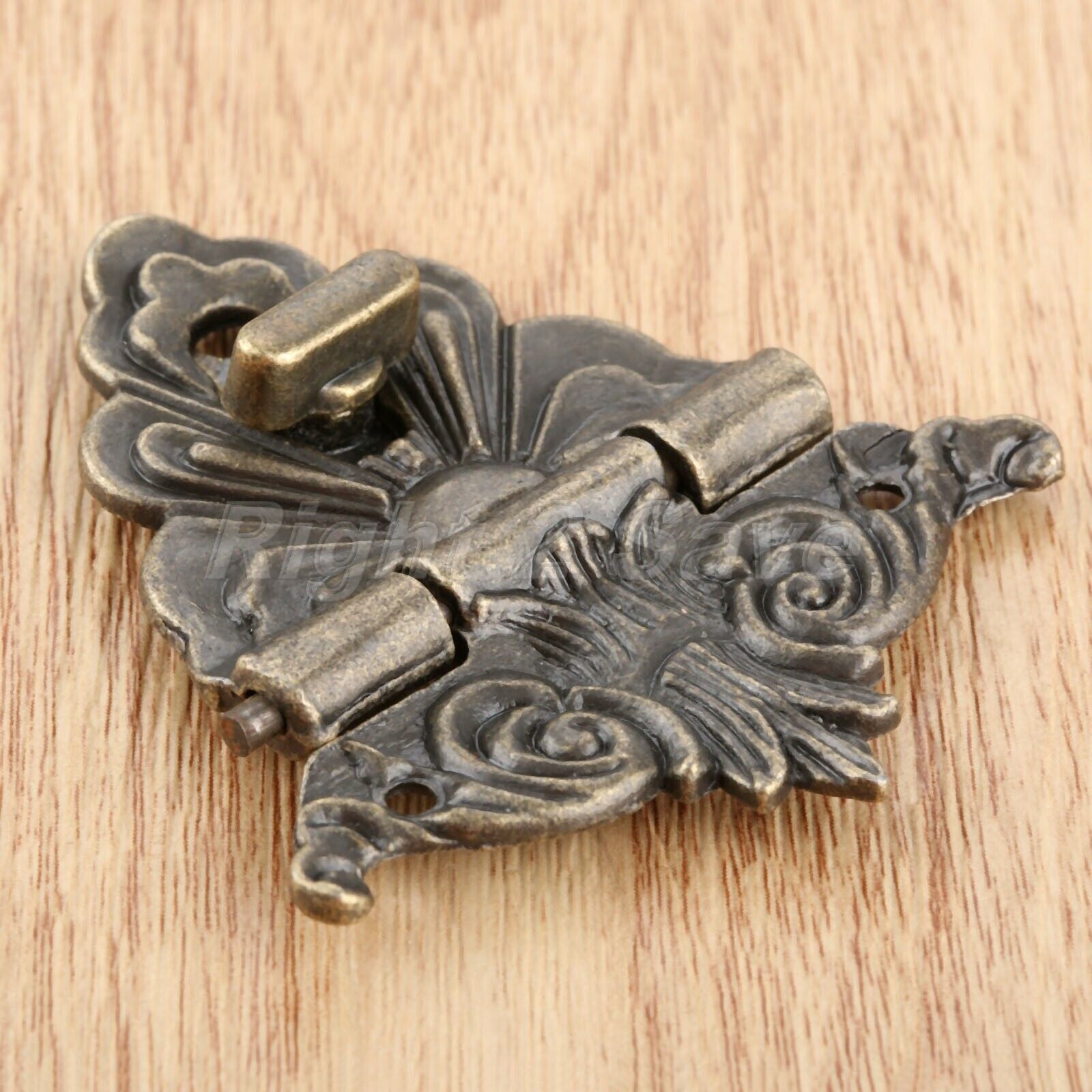 European Style Chest Suitcase Jewelry Box Latch Clasps Trinket With 2pcs Hinges