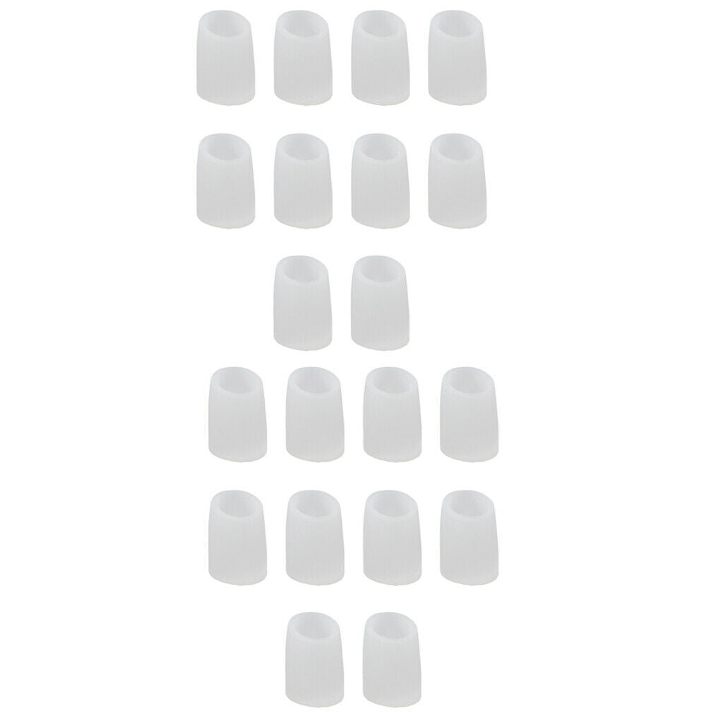 20 Pairs Silicone Toe Sleeves Tube Caps Cushions Protectors Feet Care S/L