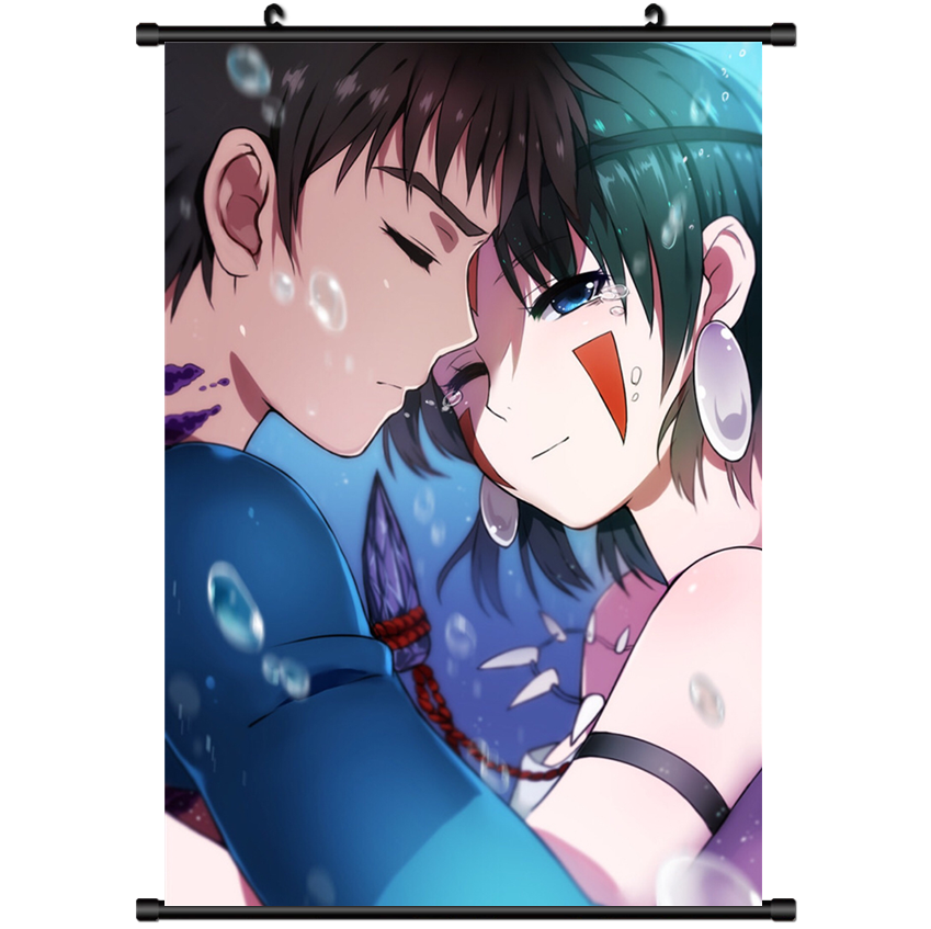 Anime Mononoke Hime Princess wall Poster Scroll 3292