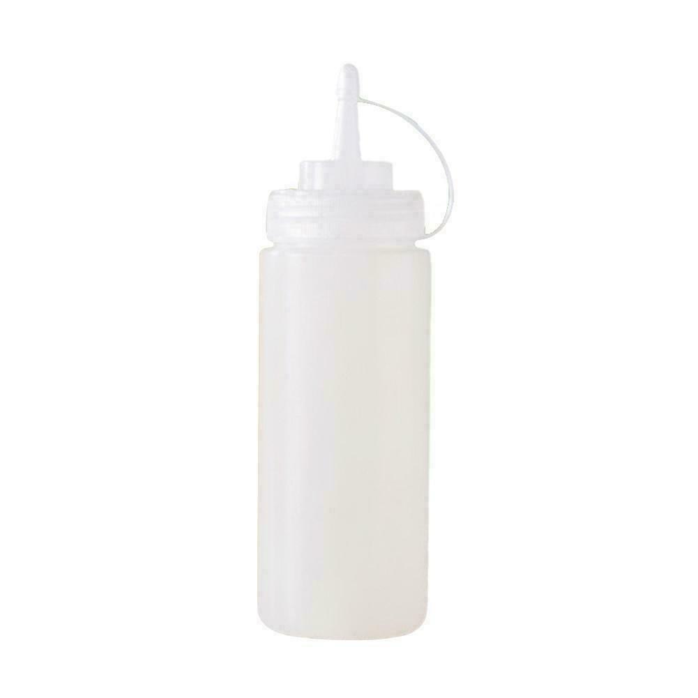 240ml Clear Plastic Squeeze Bottle - Condiment Dispenser Mustard Ketchup new