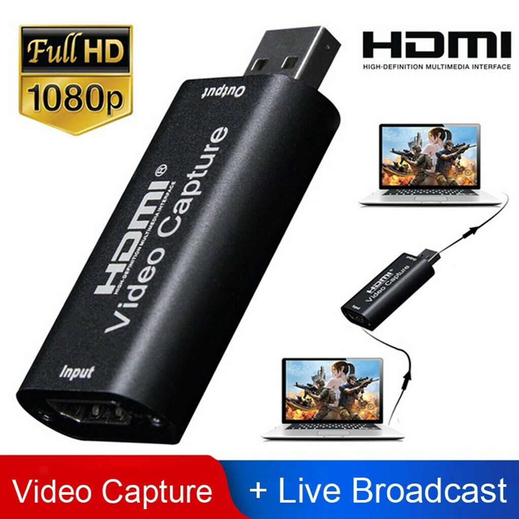 Mini   to USB 2.0 Video Capture Card for Game/Video Live Streaming Black