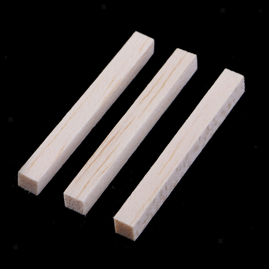 Lots 100 Blank Balsa Wood Wooden Dowel for DIY Modelling Building Hobbies