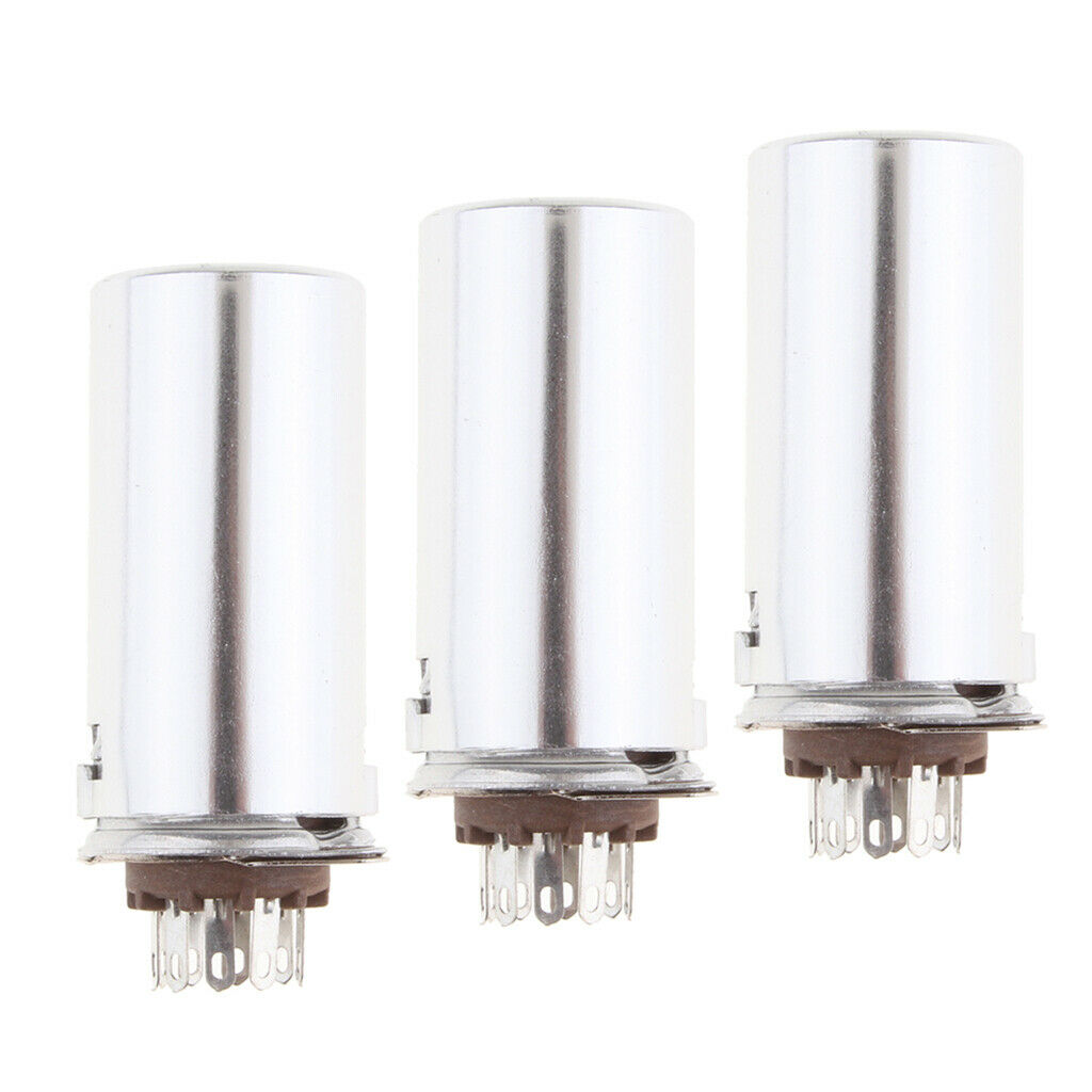 3x 9Pin Vacuum Tube Socket W/ Aluminum  For 12AX7 12AU7 E88CC 6922 6n1