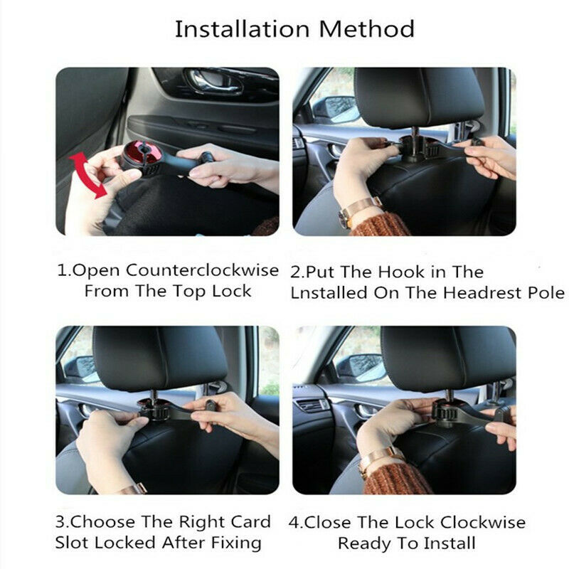 Adjustable Car Rear Headrest Hooks Car Phone Holder Fastener Seat Back Hanger