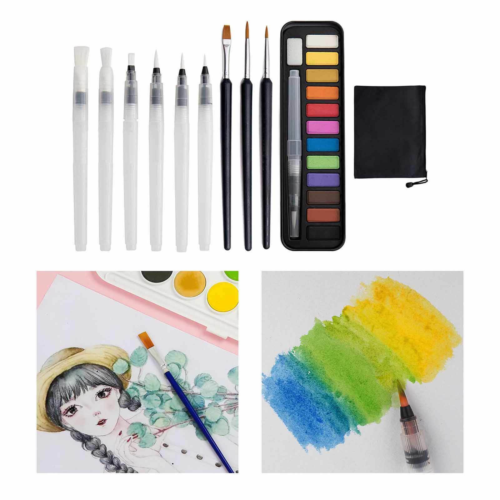 Professionals Solid Watercolor Paint Set Pen for Painting Journaling Artist