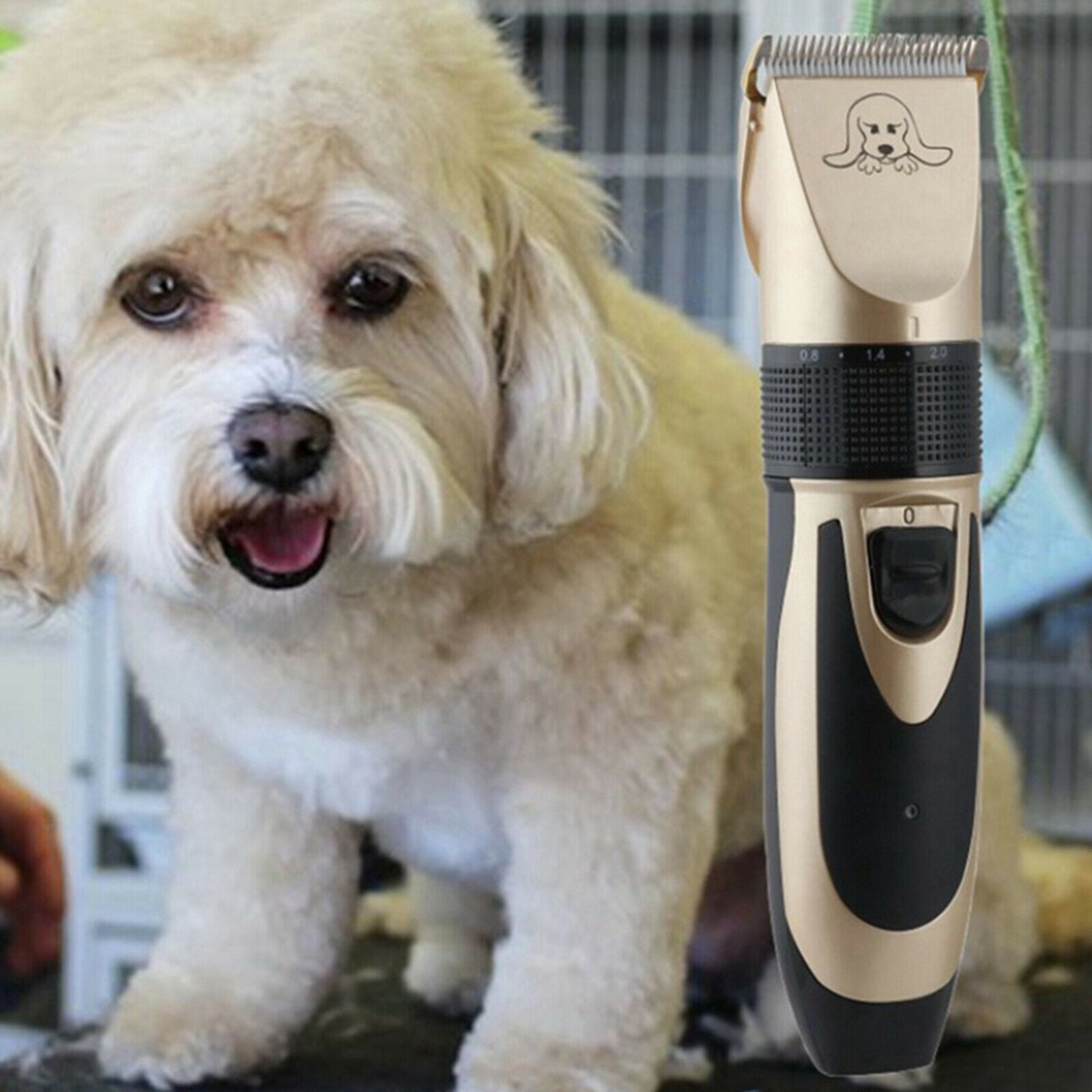 Dog Grooming Kit Clippers, Low Noise, Electric Quiet, Rechargeable, Cordless,