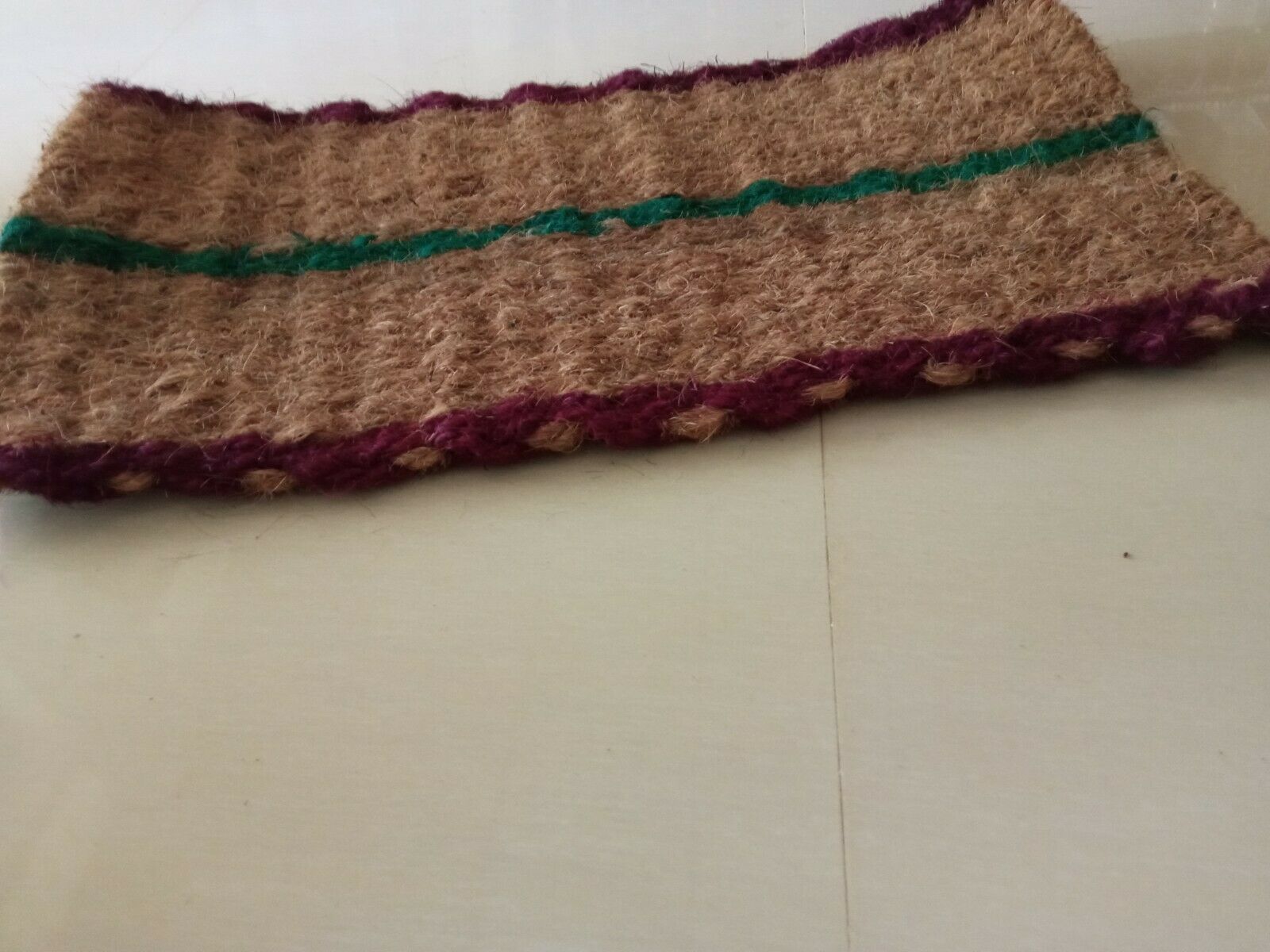 Natural Coconut Coir Doormat Welcome Mat Chunky Rope Knotted Weave Sturdy Heavy