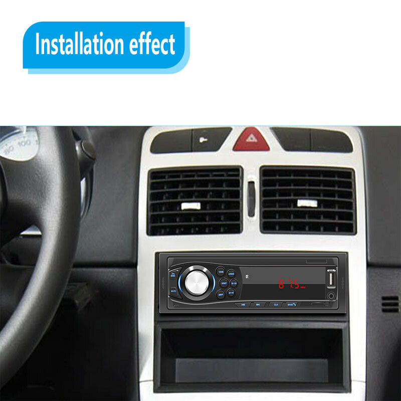 12V Car 1 Din Bluetooth Hands-free MP3 Player Card U Disk FM Radio Audio USB 2.0