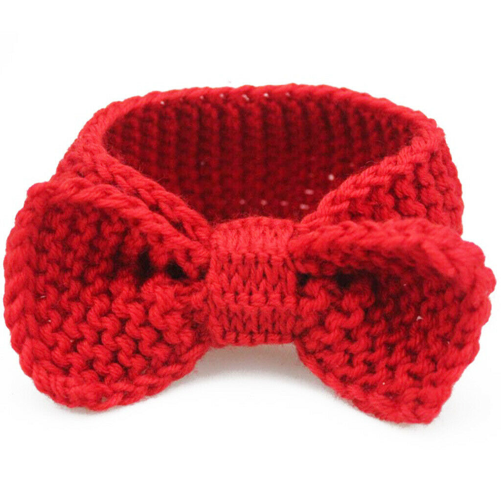 2x Girls Headband Hair Bow Crochet Hairband Newborn Baby Toddler Hair Accessory