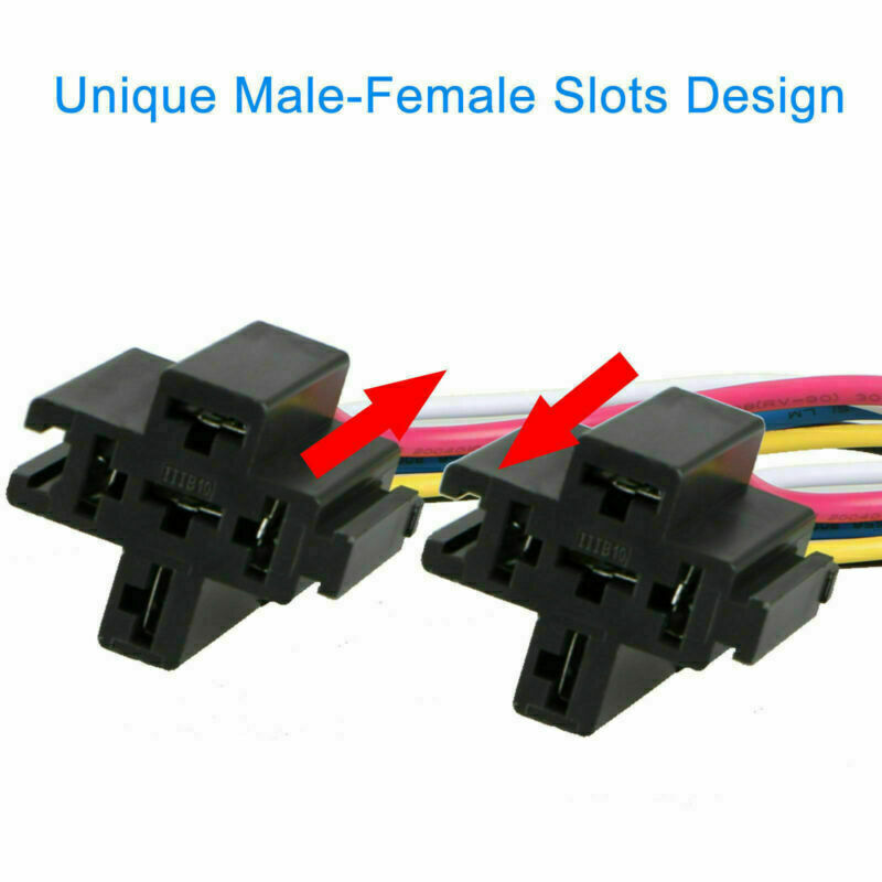 20 SETS Automotive Relay + 5 Wire Harness Socket Car Vehicle 12V 30/40 AMP SPDT
