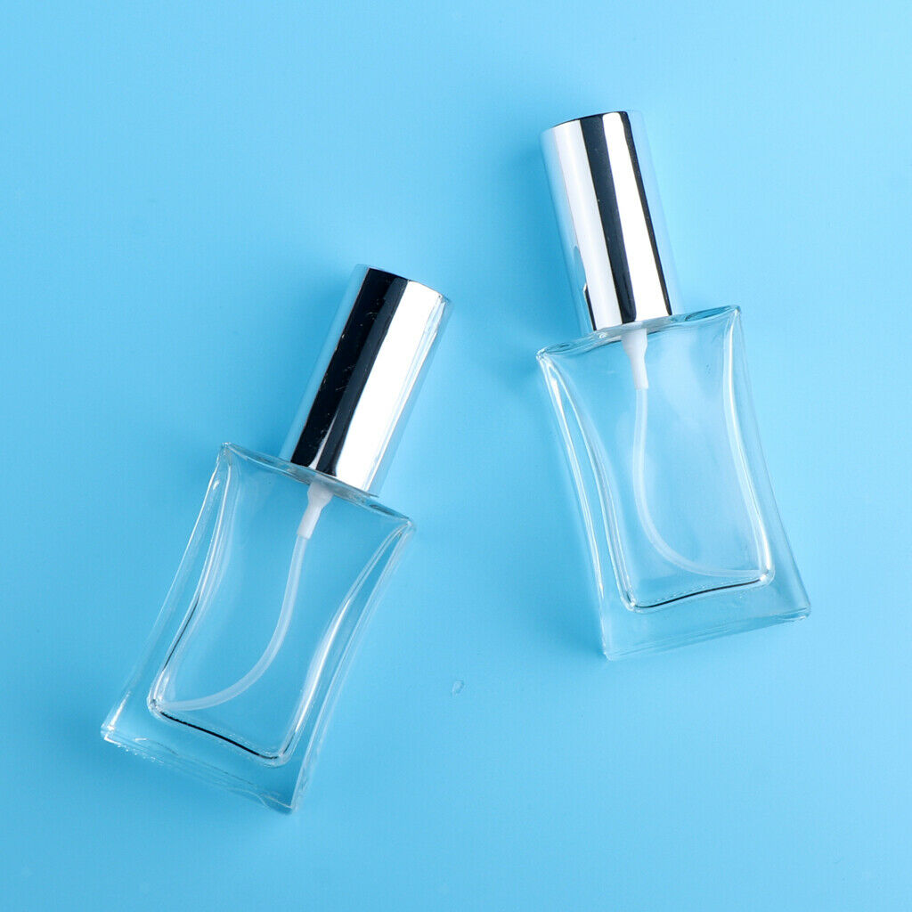 2Pcs Refillable Empty Perfume Pump Spray Bottle Easy to Fill Scent Aftershave