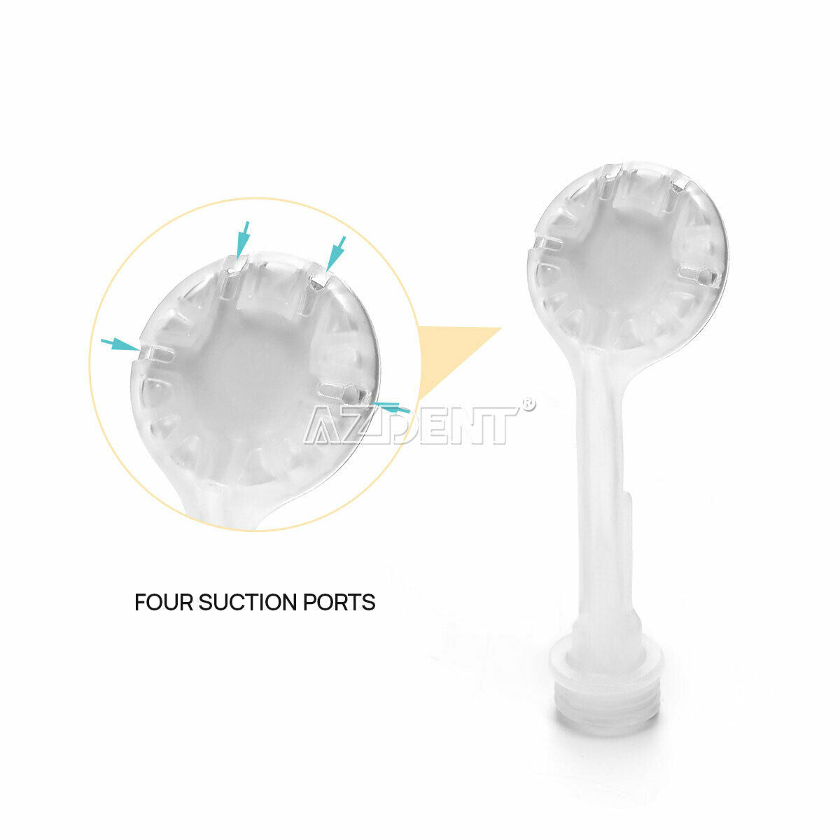 Disposable Suction Mirror Set Plastic Suction+ Anti-fog Mouth Mirror SS Handle