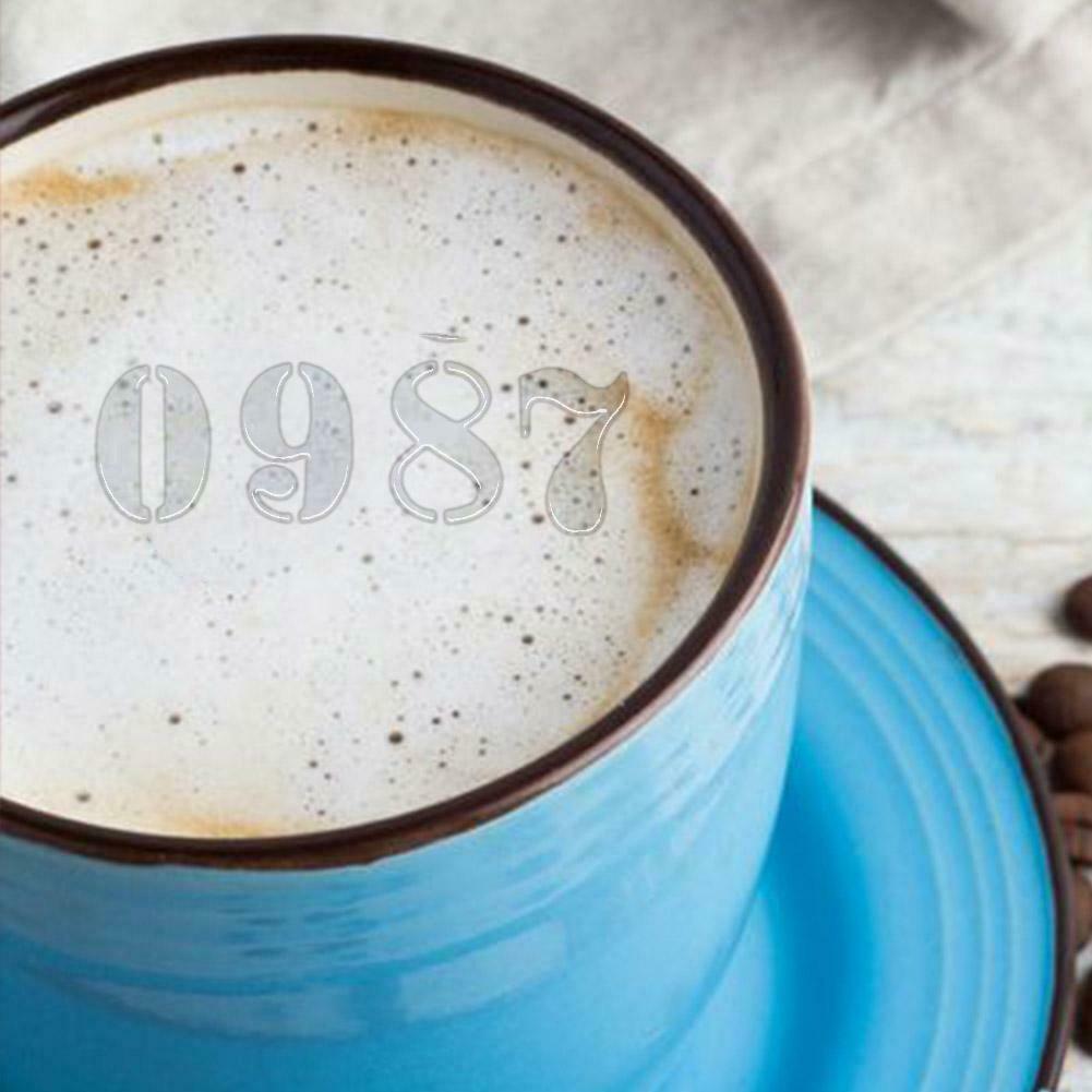 Plastic Numbers Painting Template DIY Cake Coffee Decor Spray Mold Stencil C#P5