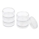 Storage Stackable Interlocking Clear Containers 5 Layers Round Plastic Jars For