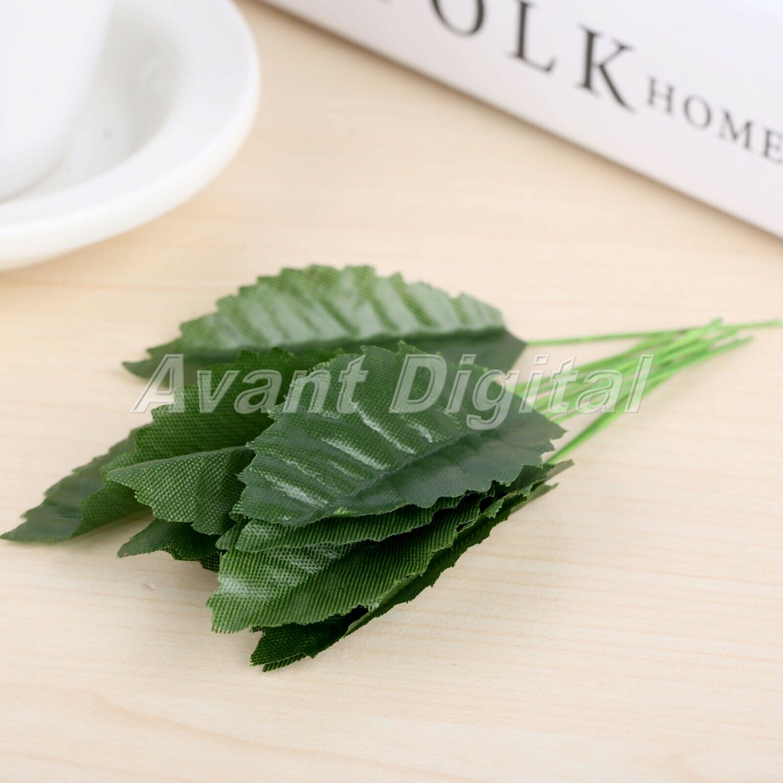 Decoration Artificial Flowers Silk Leaf Christmas DIY Crafts Floral Leaves 50Pcs