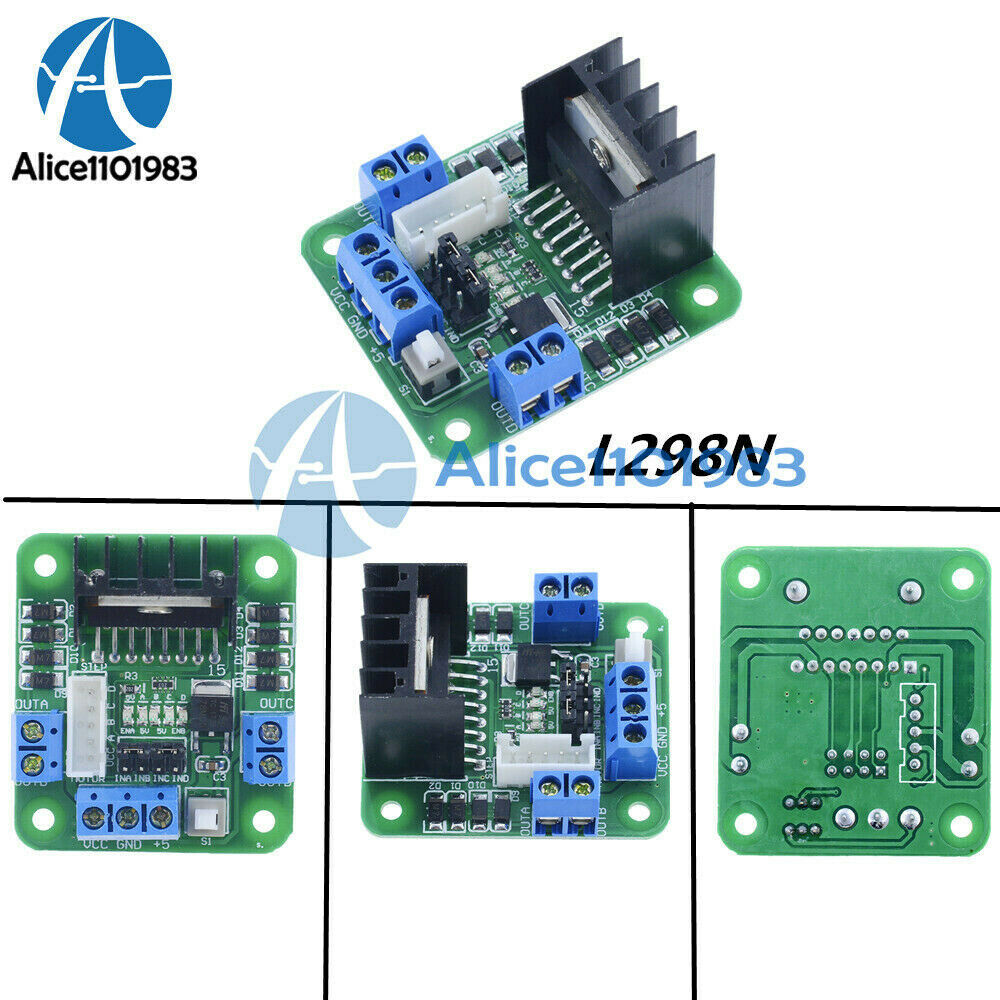2PCS L298N Dual H-Bridge DC Stepper Motor Drive Controller Board for Arduino DIY