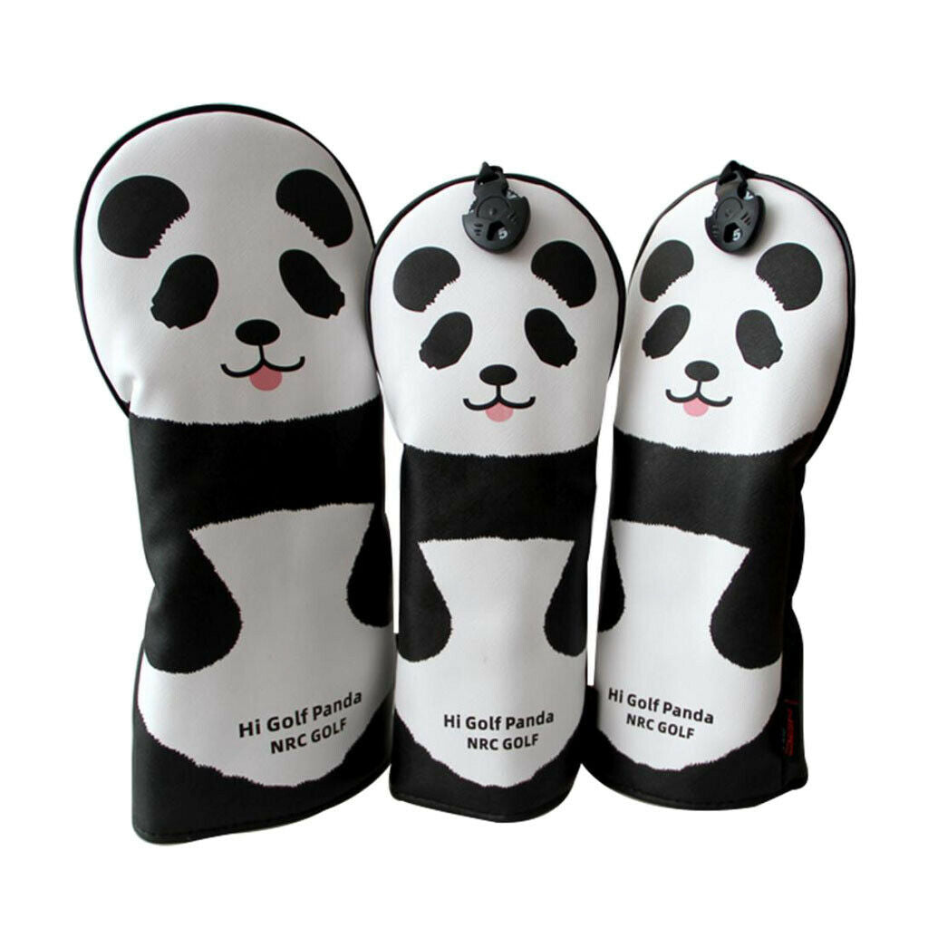 3pcs Golf Club Head Covers Golf Wood Driver Head Protective Replacement Part