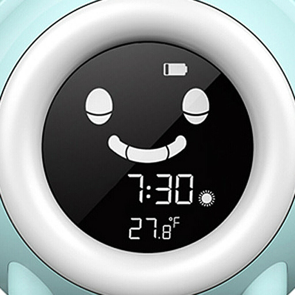 Facial Expression Kids Sleep Trainer Clock Bedside Wake Up Digital Clock