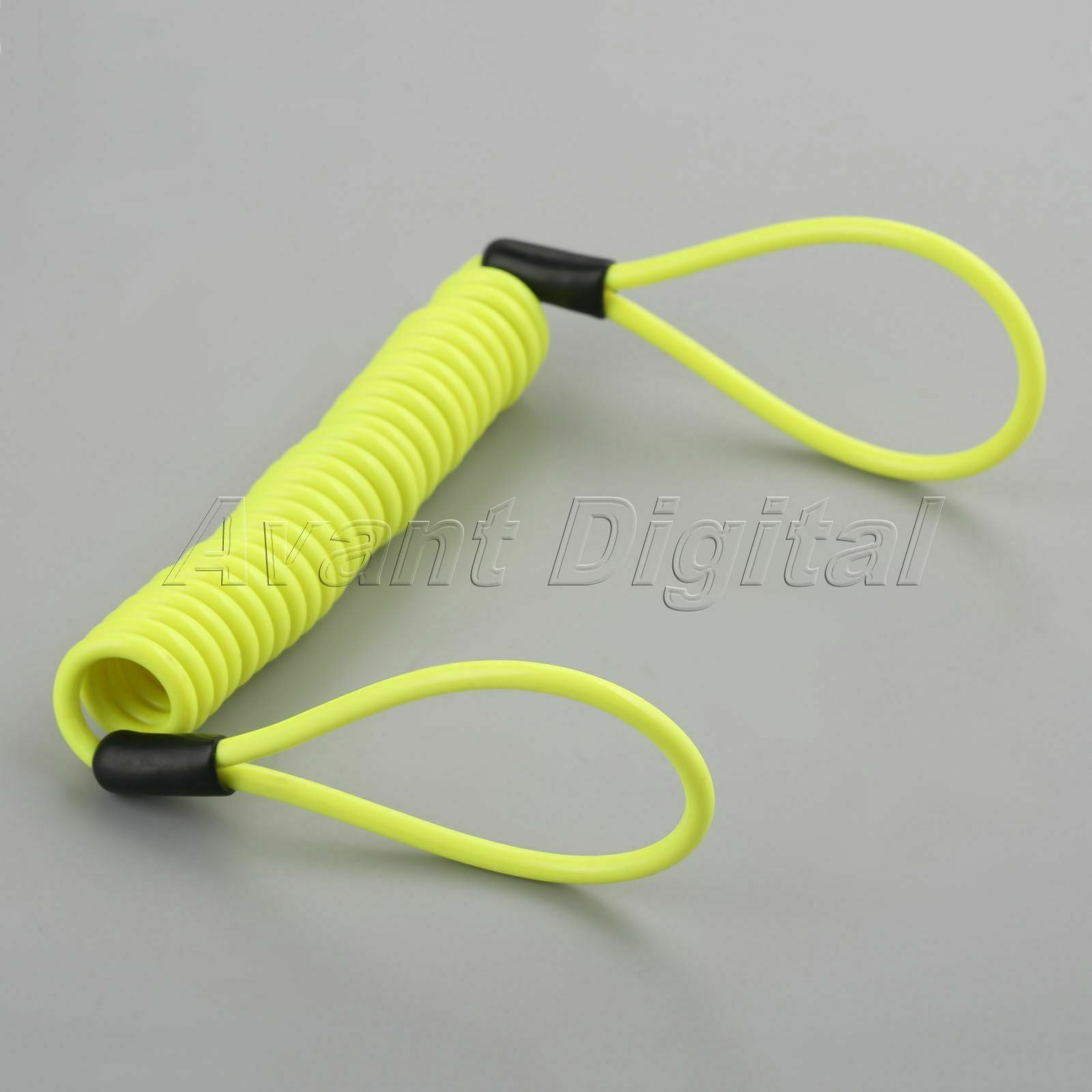 1.50 Meter Safety Lanyard Spring Coil Wire Rope Disc Brake Lock Reminder Cable