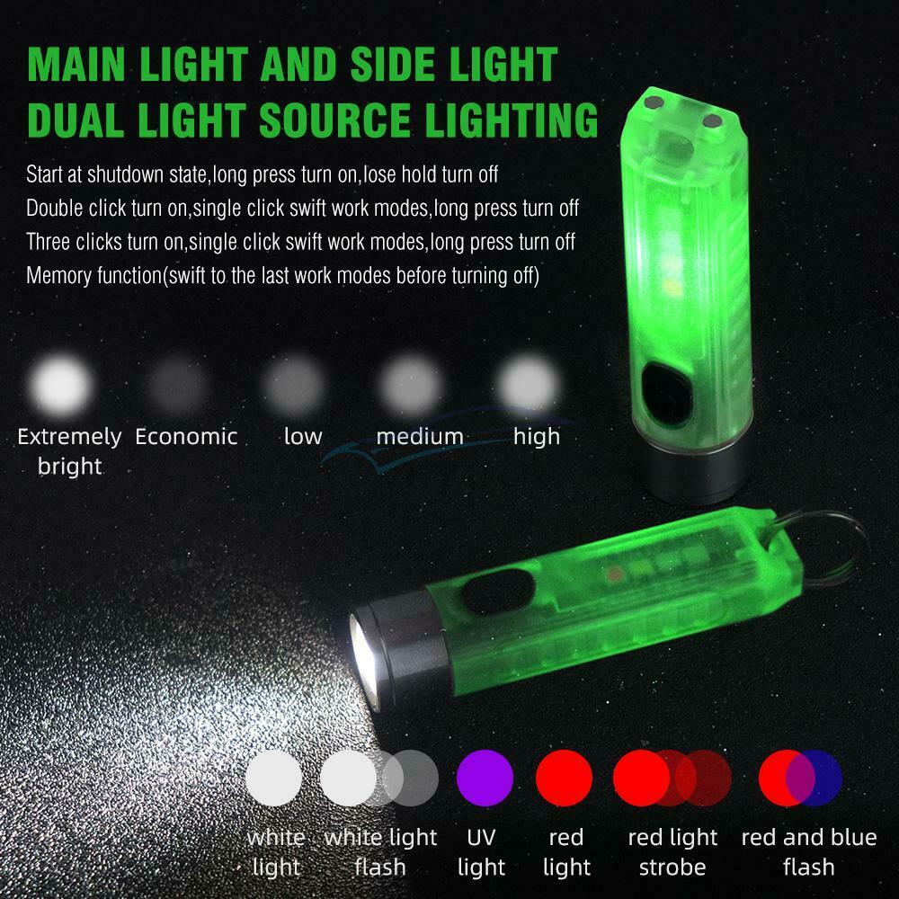 6.05×1.56cm Single-click To Switch Portable Outdoor Ultra Bright  LED Flashlight