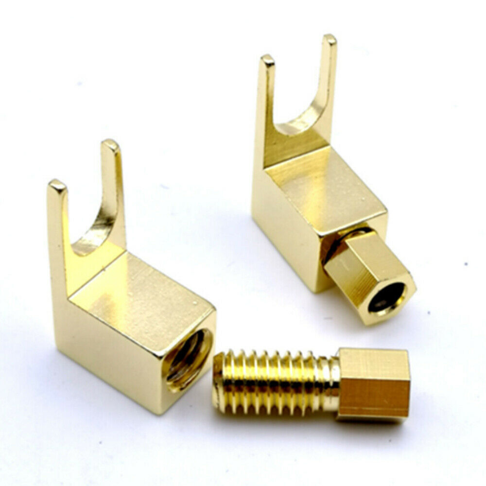 Banana to Spade Adapter Plugs Y Type Speaker Cable Connector Banana Socket